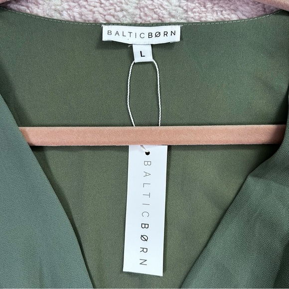 NWT Baltic Born Olivia Maxi Dress Eucalyptus Green Long Sleeve Size Large - Picture 3 of 12